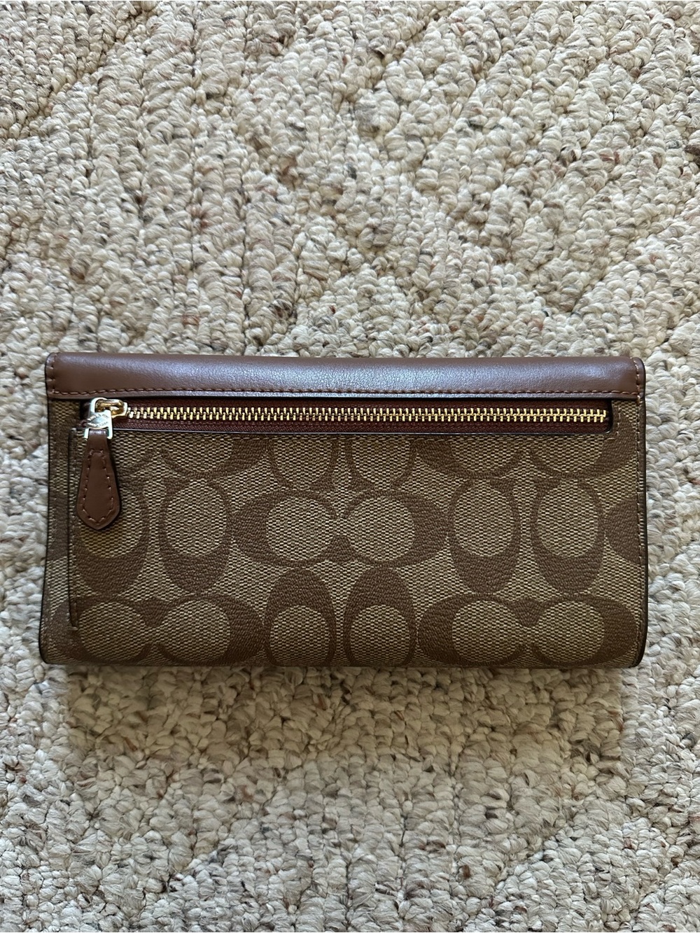 Coach Slim Trifold Wallet in Signature Canvas - Picture 2 of 10